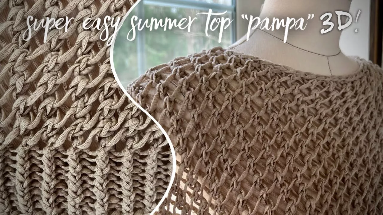 Вяжем быстро: за 1 день!!! Классный топ “Pampa” самой красивой сеткой! Super easy summer top! 🔥🔥🔥
