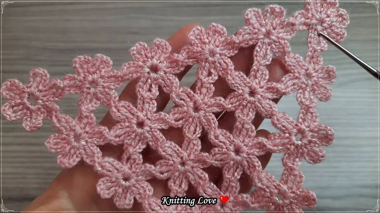VERY NICE BEAUTIFUL CROCHET FLOWER knitting pattern  making, step-by-step explanation for beginners