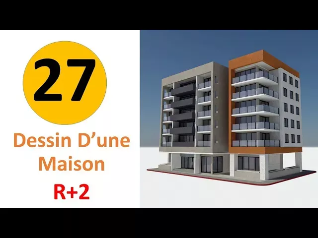 27) ArchiCAD Darija Maroc : Dessin D'une Maison R+2  دورة ارشيكاد