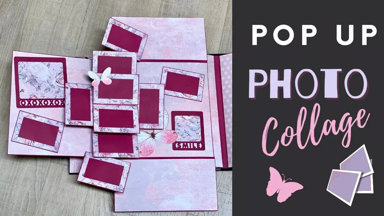 Photo Collage Pop Up Card Tutorial 💟 Popup Scrapbook Page Ideas