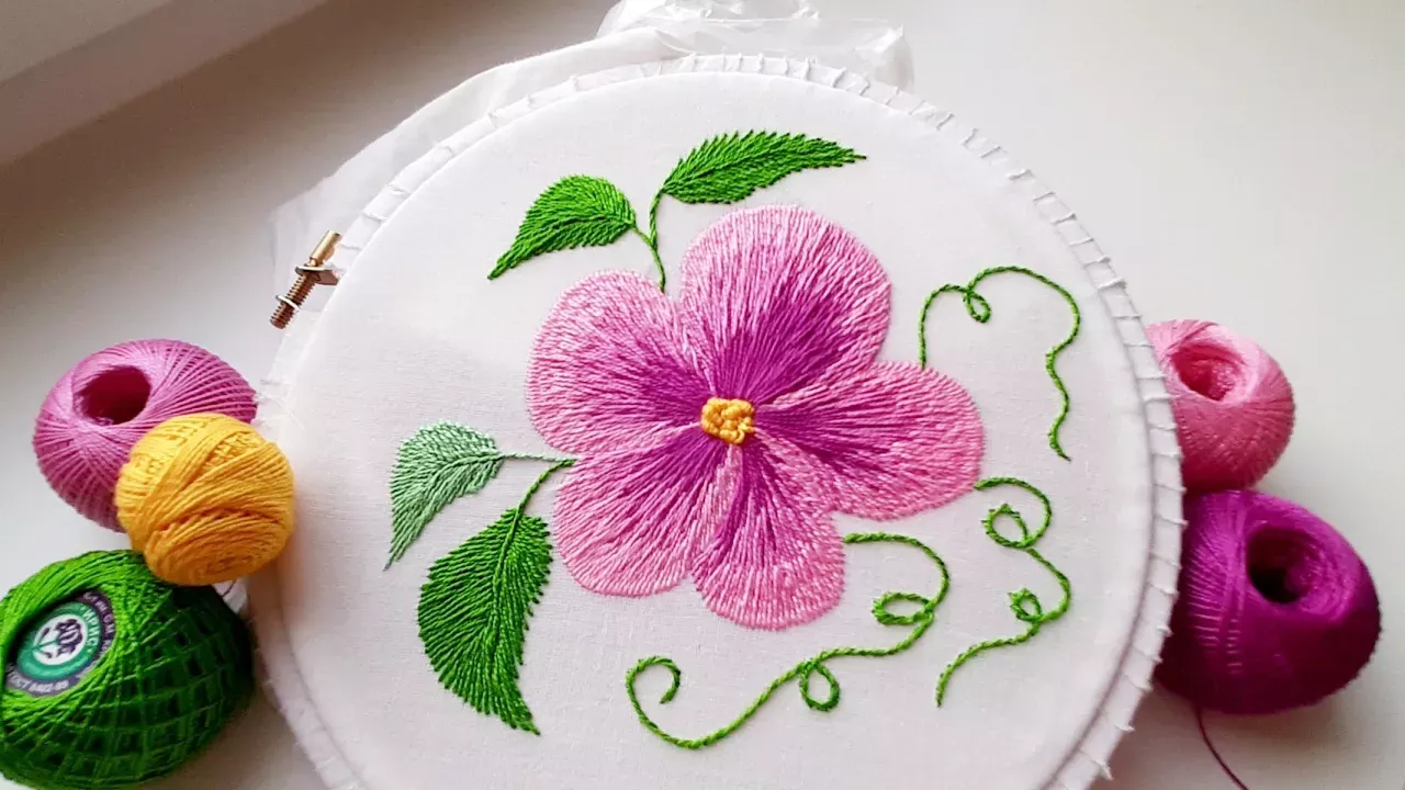 Вышивка гладью для начинающих. Первые шаги. Урок 3. Stitch embroidery for beginners. Lesson 3