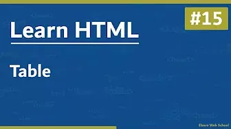 Learn HTML In Arabic 2021 - #15 - Table
