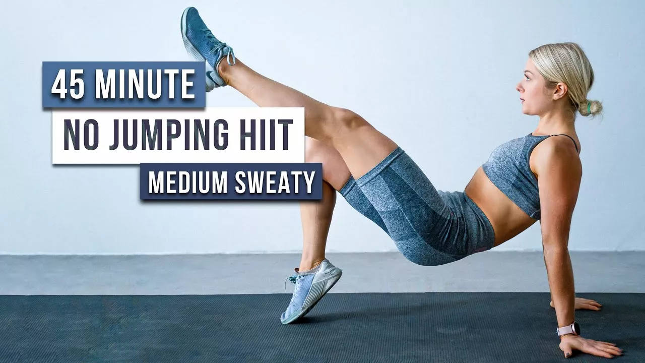 Day 2 - 45 MIN ADVANCED HIIT WORKOUT - Full Body, No Equipment, No Repeat