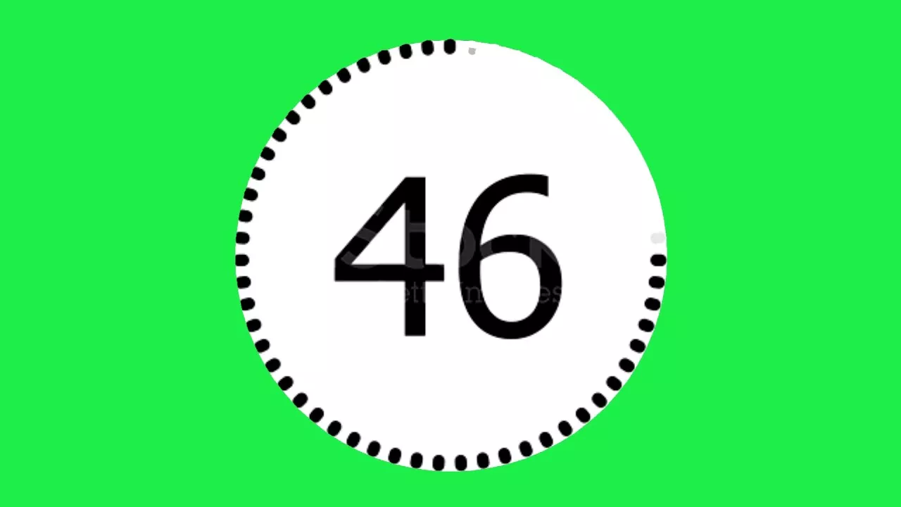 60 sec countdown green screen