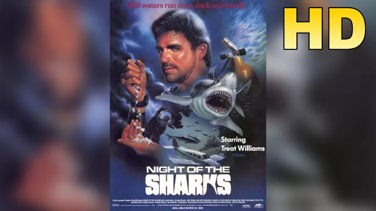 Night of the Sharks HD - 1988 - FULL MOVIE 🍿 (Foreign / Thriller) Antonio Fargas