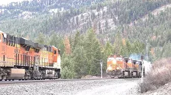 BNSF  Oil Train Meet with Manifest and  a  Z Train