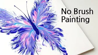 (439) Beautiful butterfly | Plastic wrap smash | Fluid Acrylic for beginners | Designer Gemma77