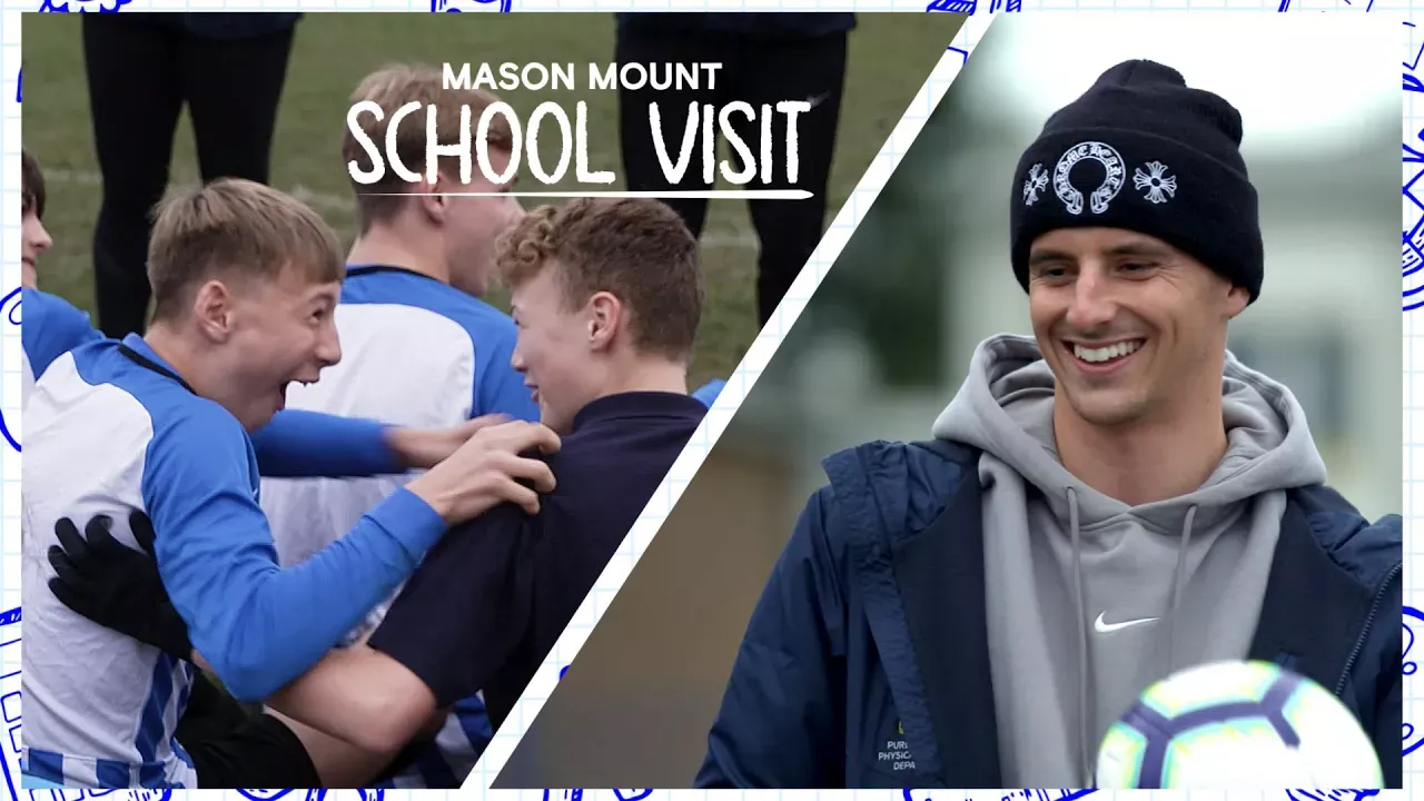 Mason Mount Surprises His Old School! | Free-kick Challenge With The Kids 🎯