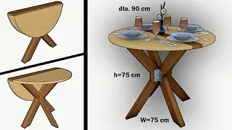 HOW TO MAKE A SIMPLE FOLDING DINING TABLE - STEP BY STEP