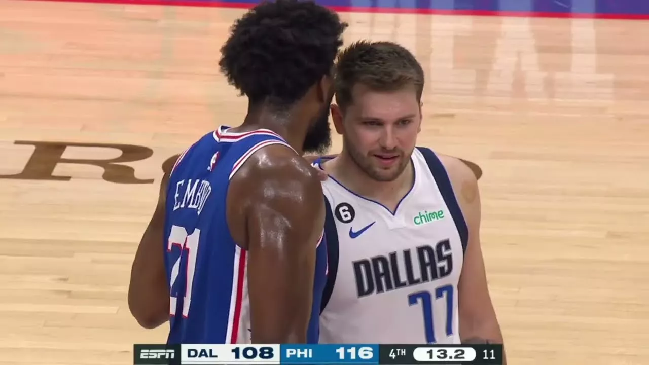 JOEL EMBIID TRYING TO RECRUIT LUKA! "COME SEE ME IN THE LOCKER AFTER GAME!" FUNNY AS HELL!