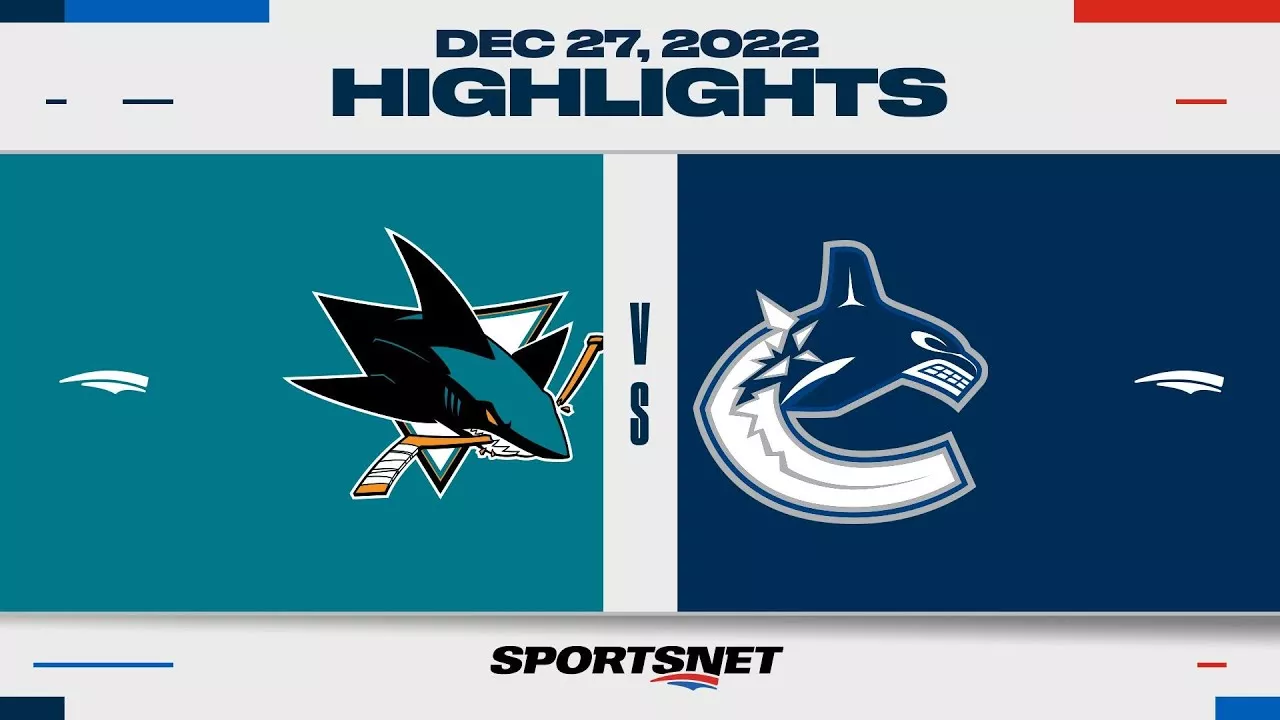NHL Highlights | Sharks vs. Canucks - December 27, 2022