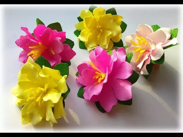 Цветы из фоамирана для начинающих мастер класс