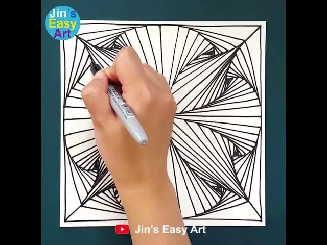 Amazing 3D Spiral Pattern / Jin’s Easy Art / #Shorts