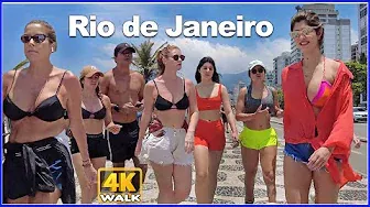 【4K】WALK Brazil Rio de Janeiro - Leblon 2022 Travel vlog