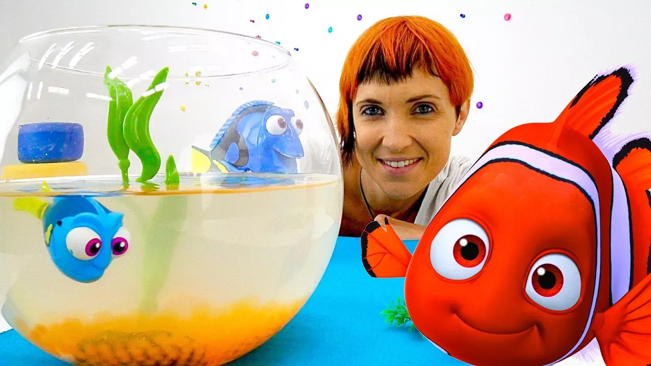 Видео для детей - Бассейн для рыбки игрушки Дори