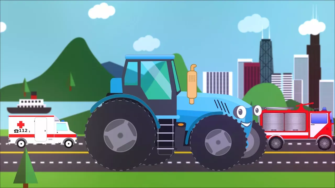 Полный сборник мультиков про синий трактор и его друзей. Все серии развивающие мультики для детей