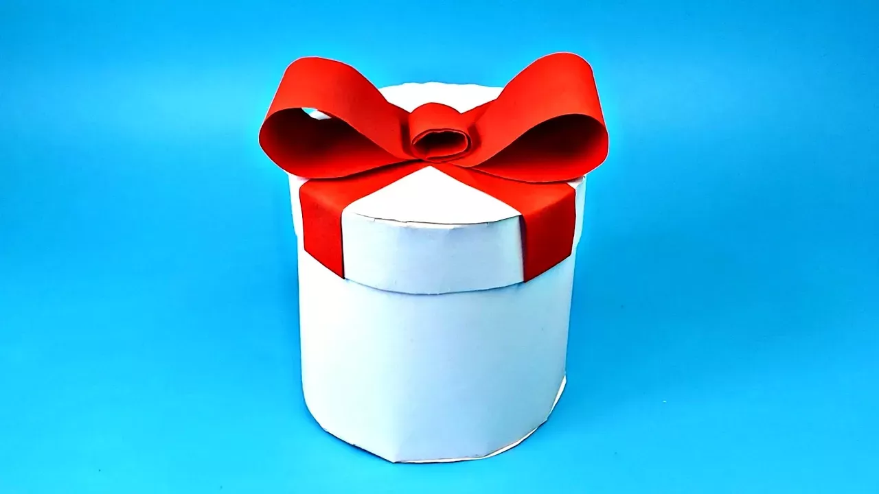 🎁 GIFT ROUND BOX do-it-yourself || How to make a beautiful gift wrapping from A4 paper
