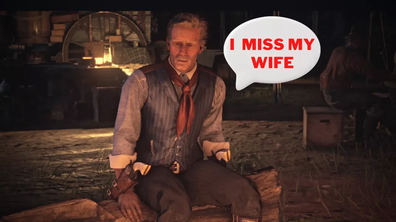 It's pretty sad to see Hosea talk about his wife in this scene - Red Dead Redemption 2