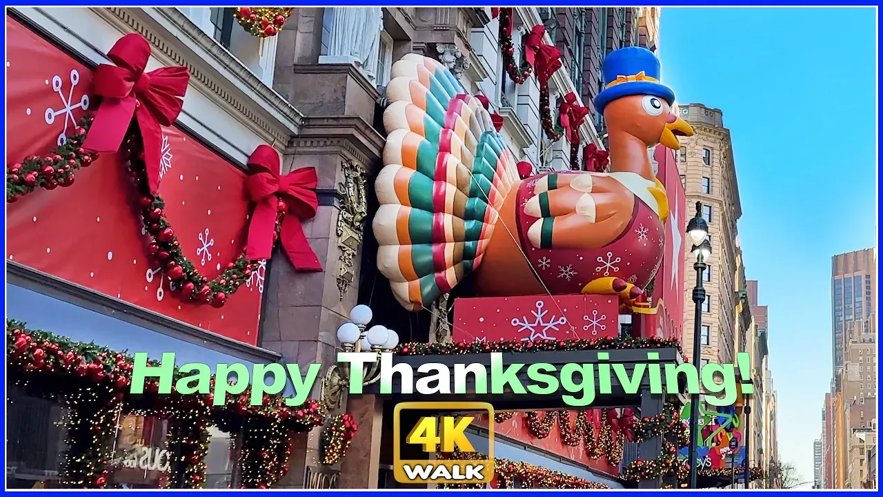 【4K】WALK Thanksgiving in New York City NY Travel vlog 2022