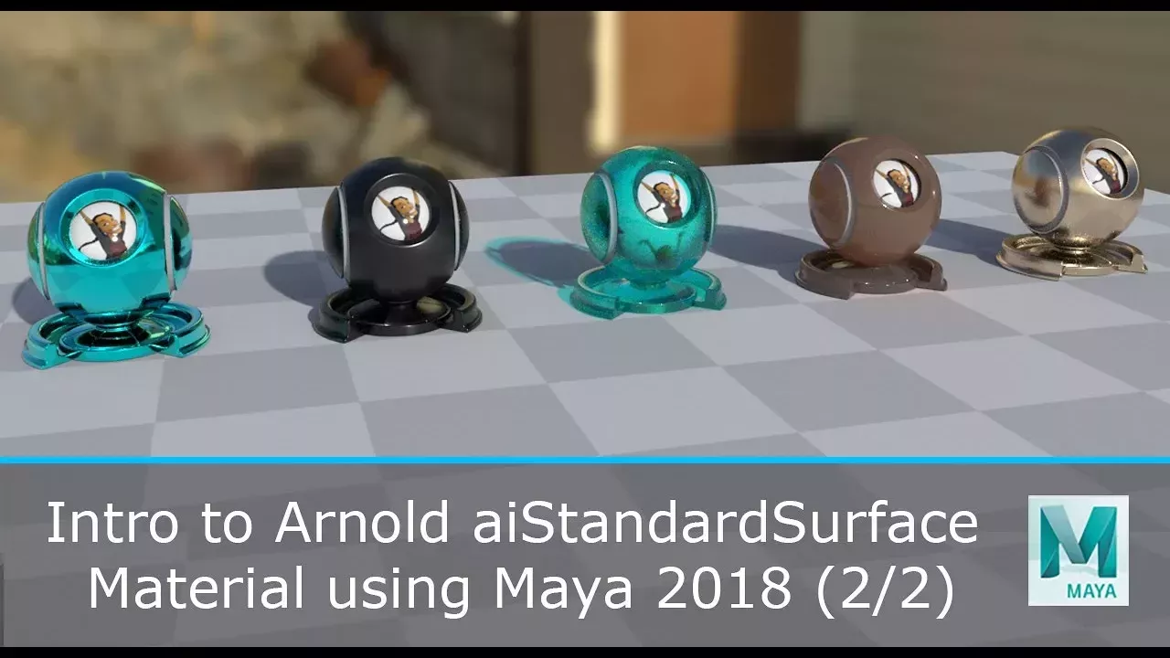 Intro to Arnold aiStandardSurface Material using Maya 2018 (2/2)