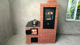 How to build a wood stove, combined with a 3 storey oven to heat food very effectively