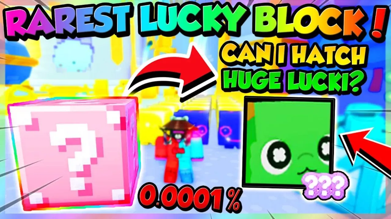 🍀RAREST LUCKY BLOCK!! CAN I HATCH HUGE LUCKI?! (Pet Simulator X Roblox)