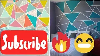 How to Paint Geometric wall | Покраска стен Идеи | Геометрия