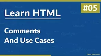 Learn HTML In Arabic 2021 - #05 - Comments And Use Cases