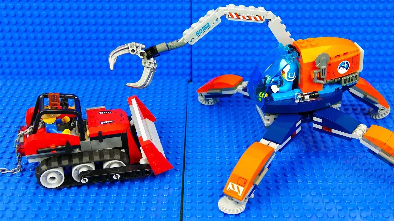 Lego Bulldozer vs Excavator