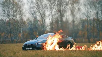 Mercedes-AMG GT 63S | Very Expensive Car On Fire #BURN #fire