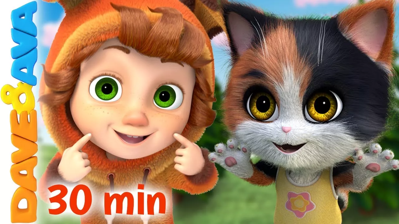🤪 Little Kittens | Kids Songs & Nursery Rhymes for Babies | Dave and Ava 🤪