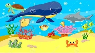 Ocean Animal activity and song for children full Educational video for babies and toddlers