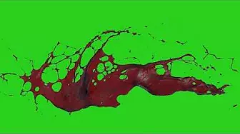 Green screen blood burst slow motion, giclée de sang Atter effect
