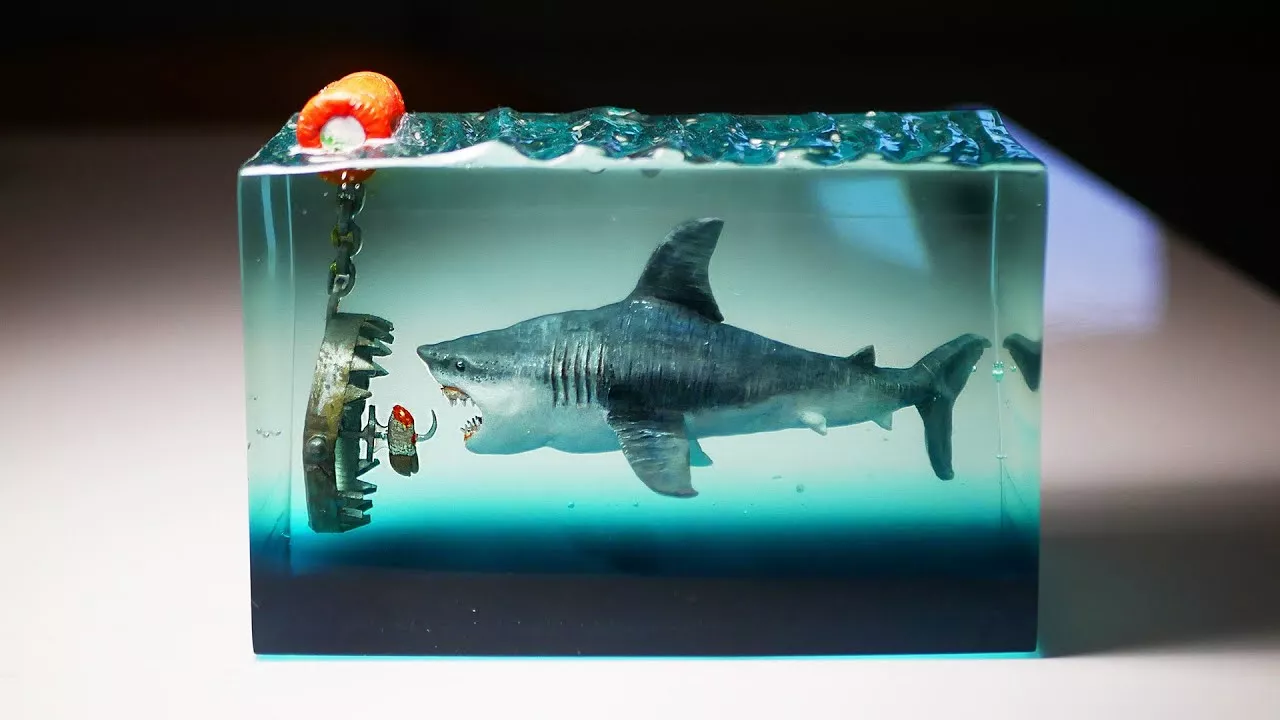 How To Make a Shark Trap Diorama / Polymer Clay / Epoxy resin