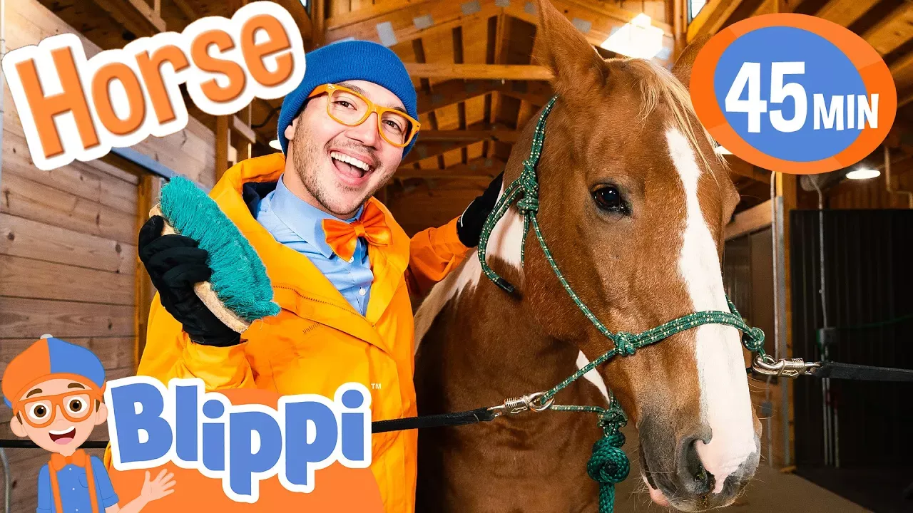 Blippi Learns about Horses at the Ranch! Animal Videos for Kids