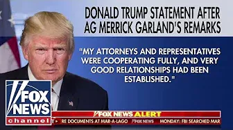 Trump releases statement after AG Garland's remarks