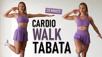20 MIN TABATA CARDIO WORKOUT FOR WEIGHT LOSS | Fat Burning & Sweaty Walking Workout | All Standing
