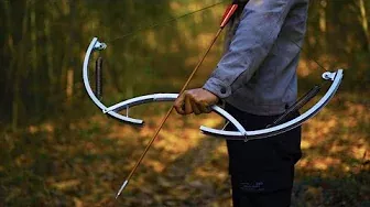 How To Make a Spring Resilience Powered Bow From Bicycle Wheel