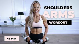 45 Minute Unilateral Shoulders & Arms Workout at Home | Caroline Girvan