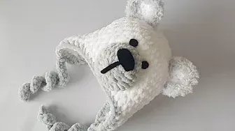 How to crochet bear beanie for newborn / bear hat tutorial