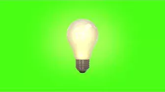 Green Screen - Glowing Bulb, Keying material