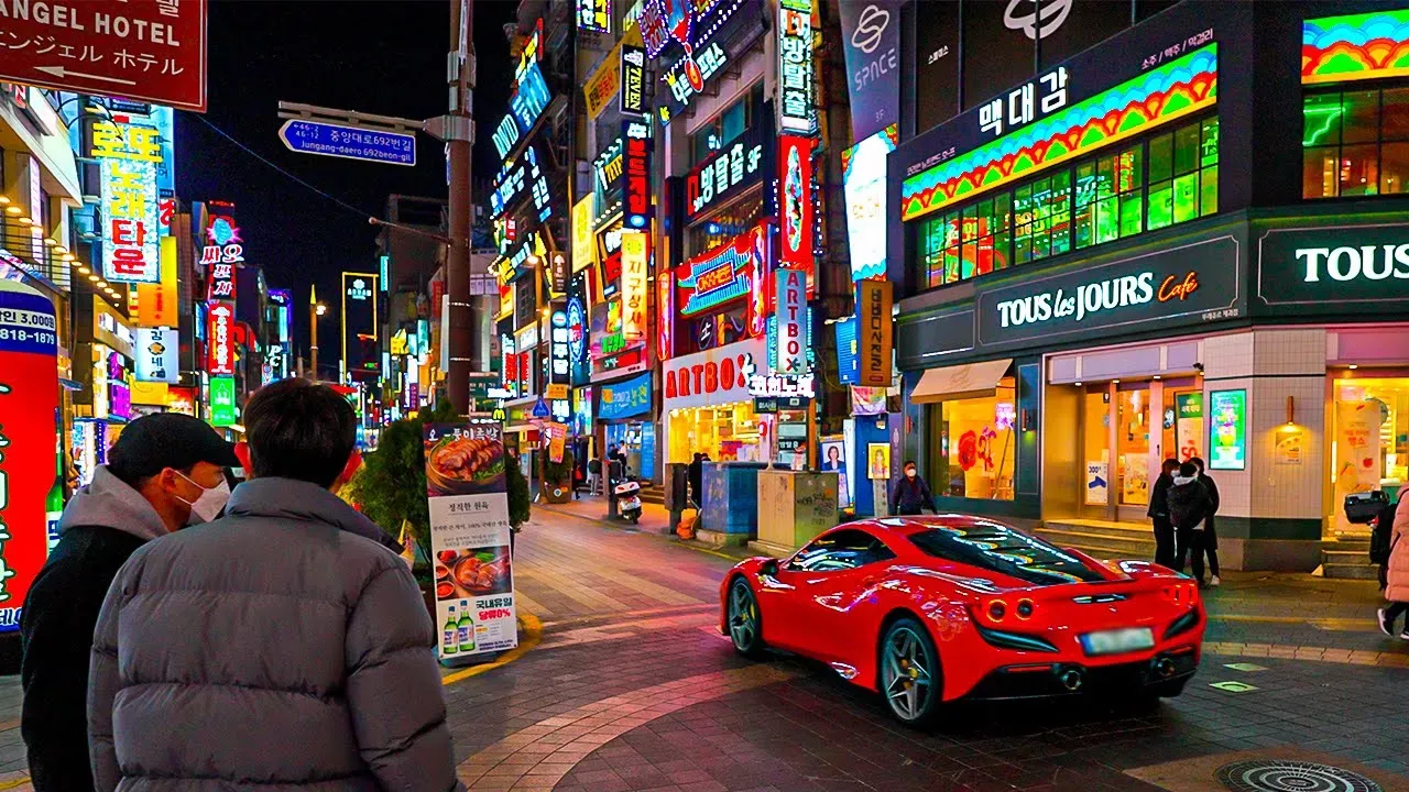 [4K HDR] Busan Night Life Cyberpunk Seomyeon Street Walking Tour Korea