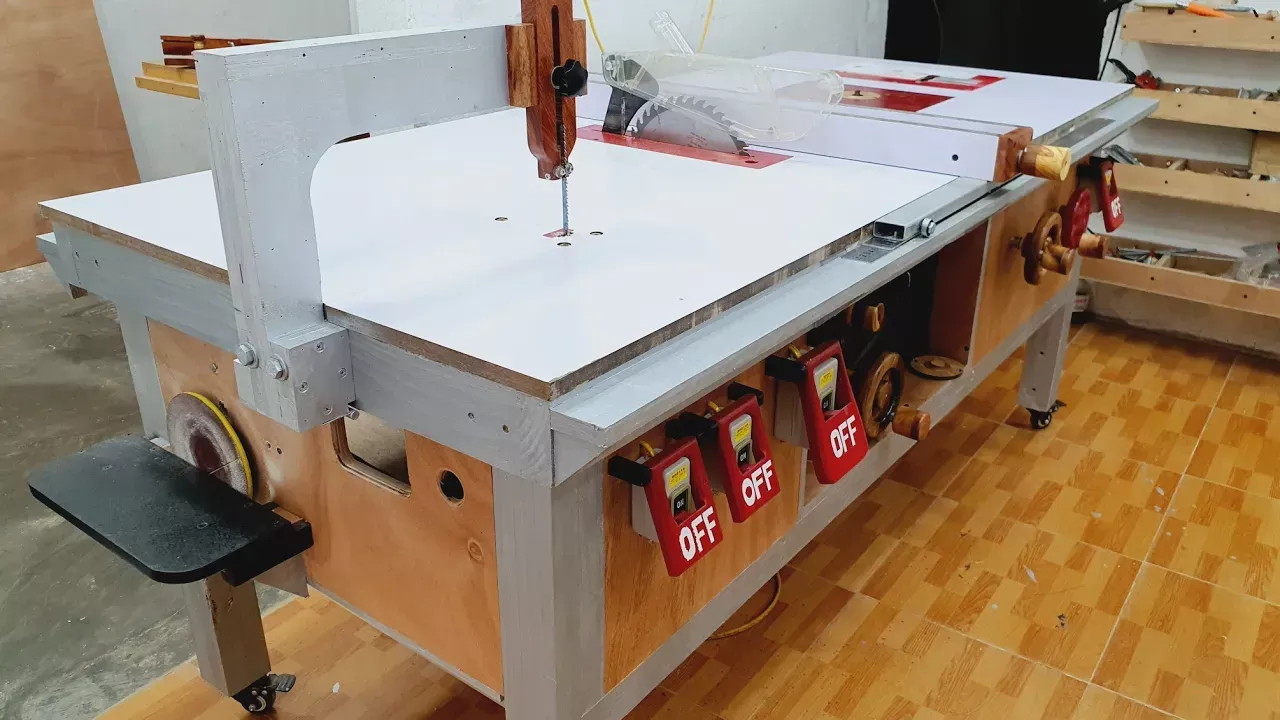 Building 5 in 1 Workshop || DIY Table Saw, Router Table, Disc Sander, Jigsaw Table, Planer Table