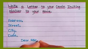 Write a Letter To Your Cousin  Inviting Him/Her To Your Home|Powerlift Essay Writing||Letter Writing