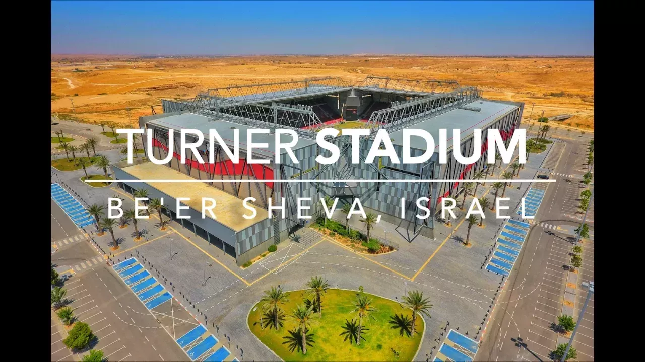 Turner Stadium (Be'er Sheva) from above 4K