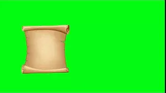 Old Paper Scroll Green Screen