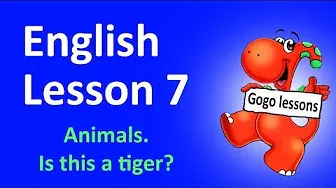 English Lesson 7 - Learn Zoo Animals for kids. Question Grammar. That This Song.