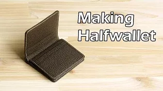 77 [Leather Craft] Making Leather halfwallet / [가죽공예] 심플 반지갑 만들기 / FREE PATTERN