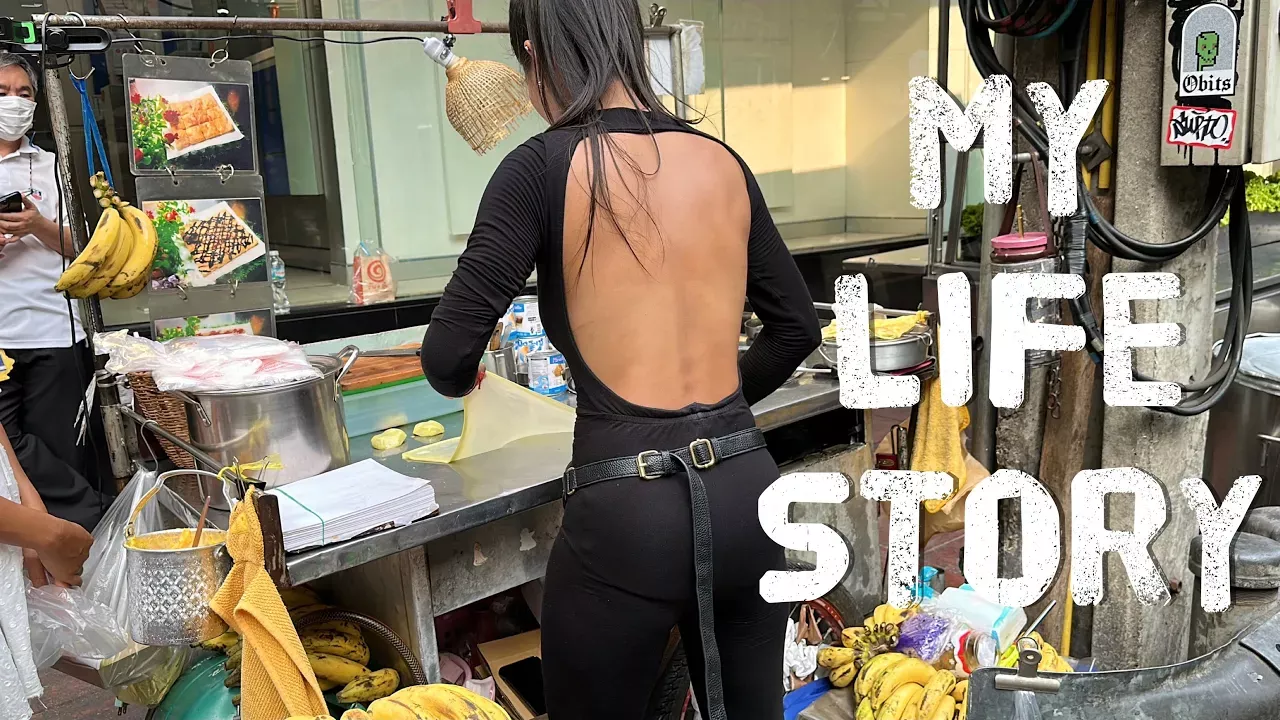 A Day In The Life Of Banana Pancake Roti Lady Bangkok - Working Hard Long Hours Every Single Day