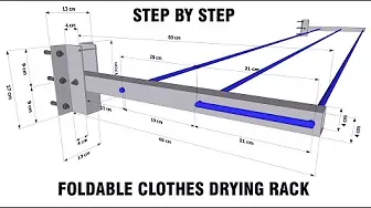 HOW TO MAKE A FOLDABLE CLOTHES DRYING RACK - STEP BY STEP